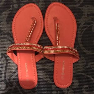 Pink sandal flip flops